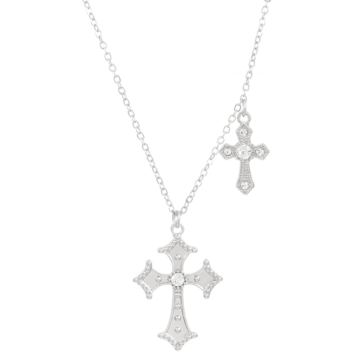 Wholesale Female Cross Creative Design Geometric Lockbone Punk Hip-hop Necklace Chain